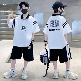 Bộ quần áo bé trai 18-52kg mẫu BB thiết kế cổ polo cá tính. Chất liệu đẹp, thoáng mát. NL13
