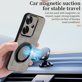 Áp dụng cho Xiaomi pocof6 24069RA21C 24069PC21G 24069PC21I Redmi Turbo 3 poco f6 Redmi Turbo3 Vỏ kim loại xoay giá đỡ từ tính bảo vệ ống kính, vỏ chống sốc APPC