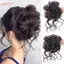 Tóc Bun Chignon Lộn Xộn Xoăn với Kẹp Scrunchy Giả Tóc Miếng Co Dãn Cho Nữ