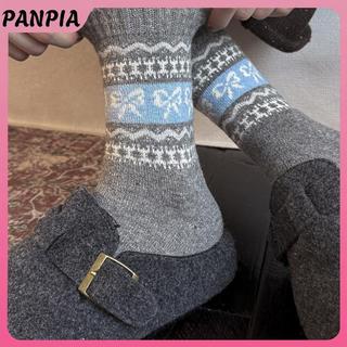 Sos Giữa Bắp Chân Họa Tiết Fair Isle Phong Cách Cổ Điển, Hoàn Hảo Cho Giày Bốt