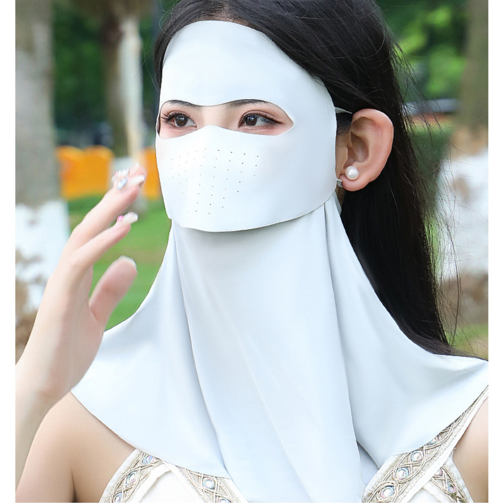 Khẩu Trang Chống Nắng Full Mặt – Lụa Băng Mát Lạnh, Che Kín Mặt, Chống Tia UV, Thoáng Khí DINO