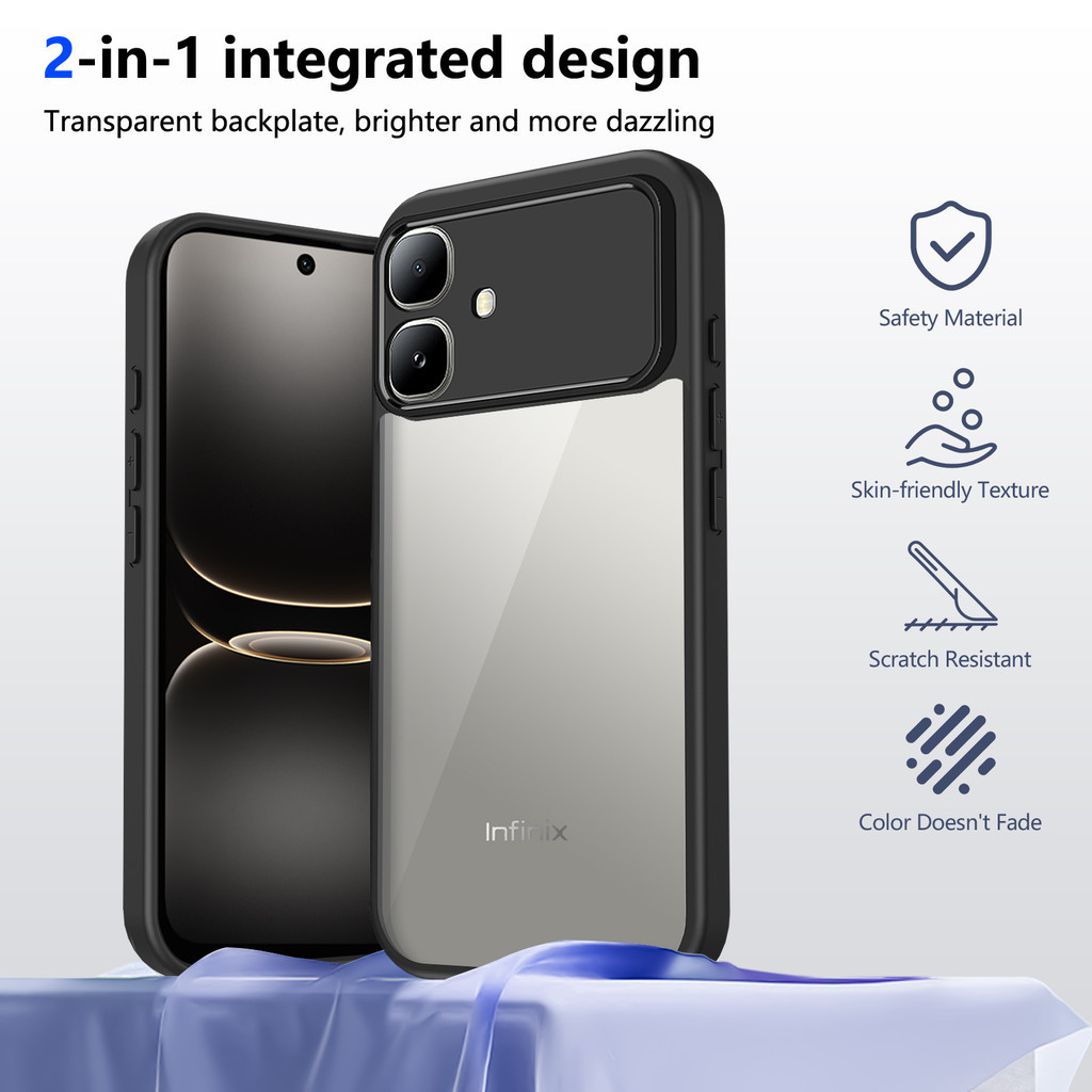 Vỏ Cho Infinix Smart 20 Smart20 Acrylic Trong Suốt Vỏ Điện Thoại Chống Sốc Bảo Vệ Ốp Lưng Ốp Lưng Ốp Lưng