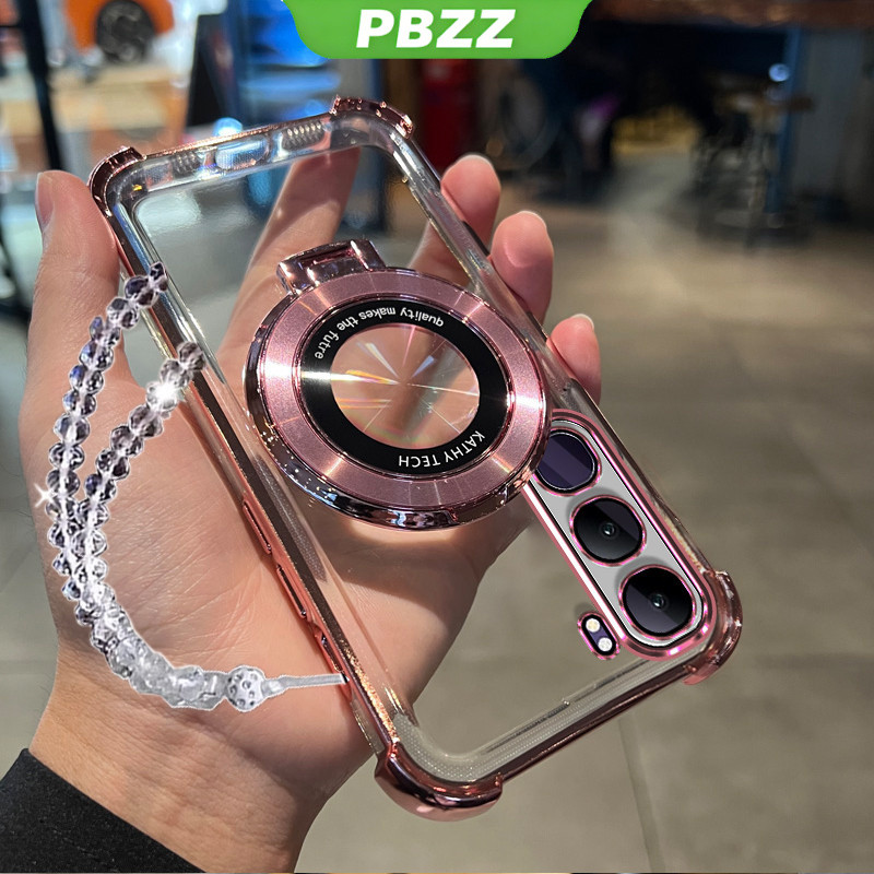 Ốp cho Vivo y19s 4G 2024 V40 Lite 4G Ốp điện thoại Ốp mềm Vỏ chống sốc Silicon thiết kế mới trong suốt thẩm mỹ có giá đỡ cho dây đeo dễ thương sjslwxzj01