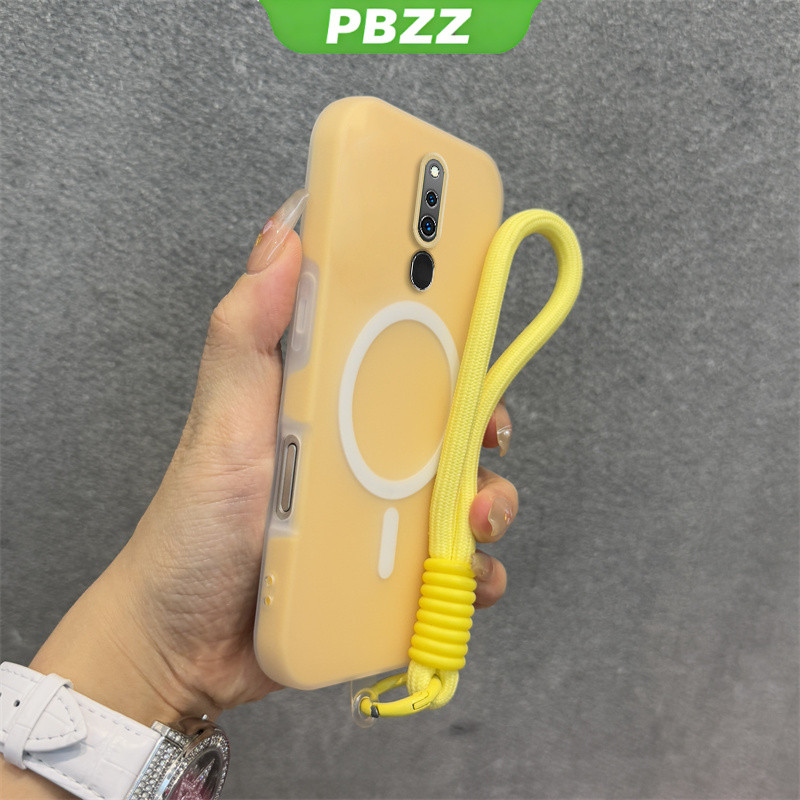 Ốp 2 Trong 1 Cho OPPO F11 A5 2020 A9 2020 F11 Vỏ Điện Thoại Chống Sốc Thiết Kế Mới Thẩm Mỹ Vỏ Thạch Màu Kép Có Dây Buộc Từ Tính Không Dây GDBSWX01