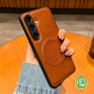 Ốp Điện Thoại Da Từ Tính Cho Redmi Note 15 14 13 12 Pro Plus Speed 5G 4G Vỏ Sạc Không Dây Dễ Thương Đơn Giản Sang Trọng Mềm Mại Vỏ Kinh Doanh