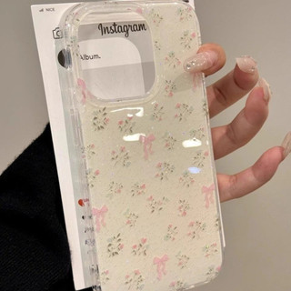Áp dụng cho IPhone 17 16 15 14 13 12 11 Pro Max XR XS MAX 78PLUS Hoa vỡ Bowknot trường hợp điện thoại