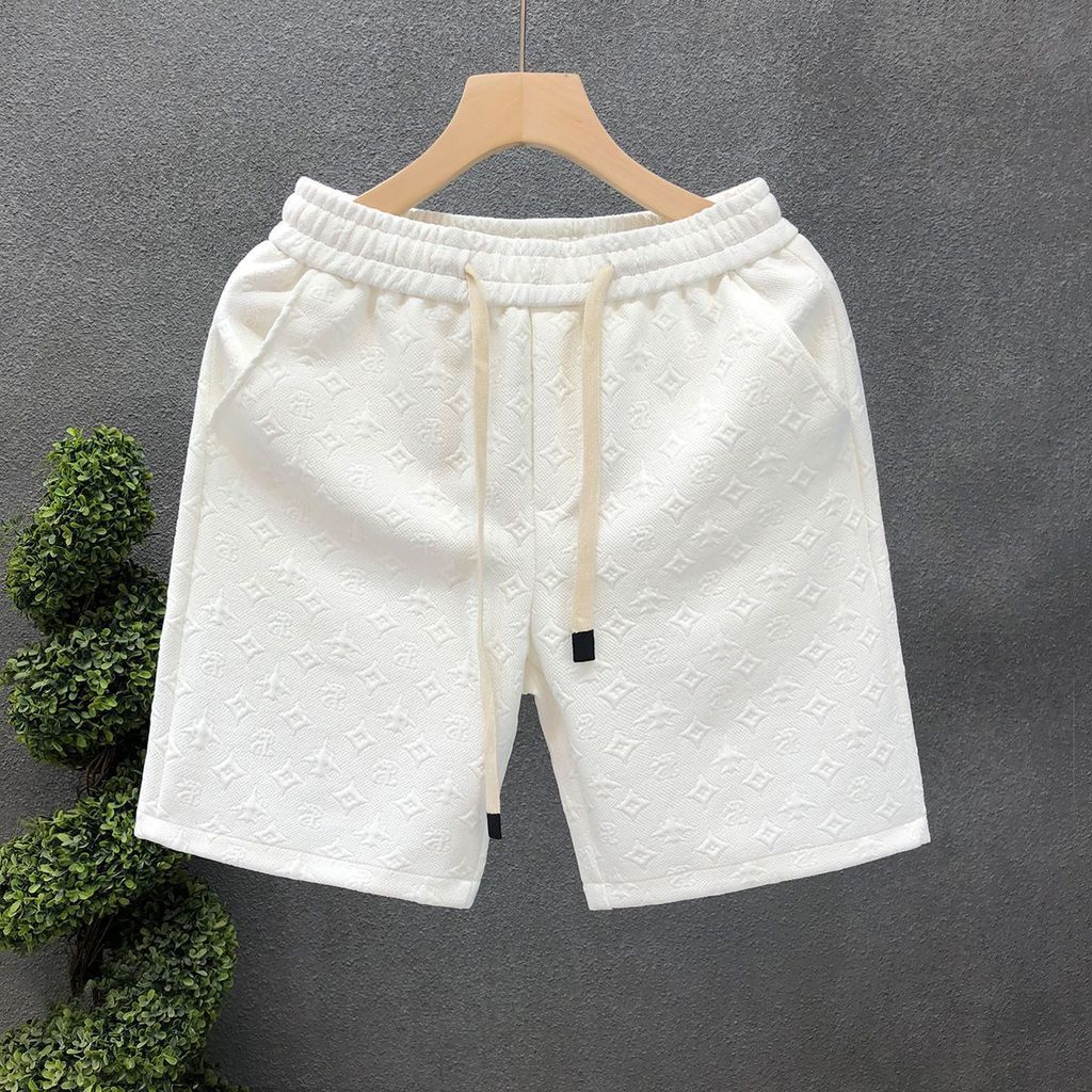 Quần short thể thao nam màu trơn có thắt lưng