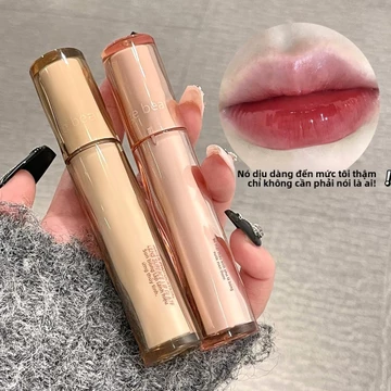 Gege Bear Gege Bear Water Gloss Crystal Lens Mirror Lip Glaze Non-Stick Cup Phát triển màu sắc lâu trôi Làm trắng Son môi thạch