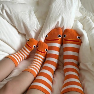 3 Đôi Funny Garden Eel Soft Cotton Mid Tube Tất dành cho cha mẹ và con cái Tất trẻ em