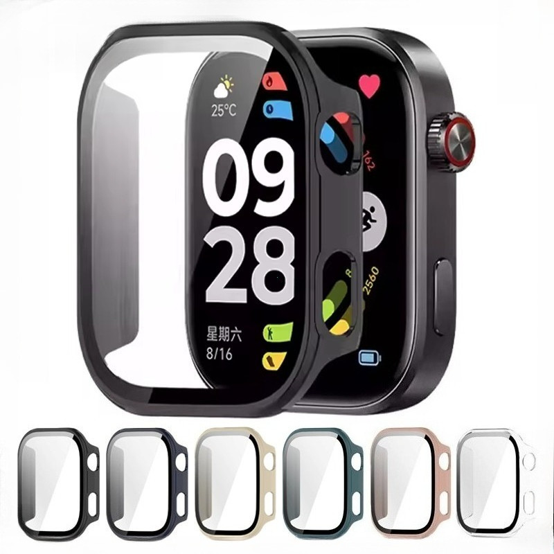 Vỏ bảo vệ chống sốc PC cho Redmi watch6 Kính cường lực + Vỏ PC cho Redmi Watch 6 Đồng hồ thông minh Bảo vệ cứng Vỏ da
