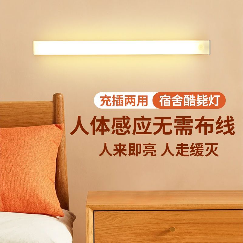 Đèn LED Cảm Biến Ánh Sáng Người Đi Bộ Tắt Phòng Ngủ Đèn Ngủ Trí Thông Minh Con Người Hoàn Toàn Tự Động Đèn Tủ Sạc