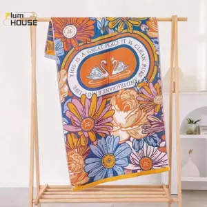 Khăn gạc lớn PlumHOUSE, Vải Thi và chất lượng cao (80 * 160cm), Khăn dệt 4 lớp, Hấp thụ nước tốt Khả năng thở tuyệt vời và không đóng cọc VN