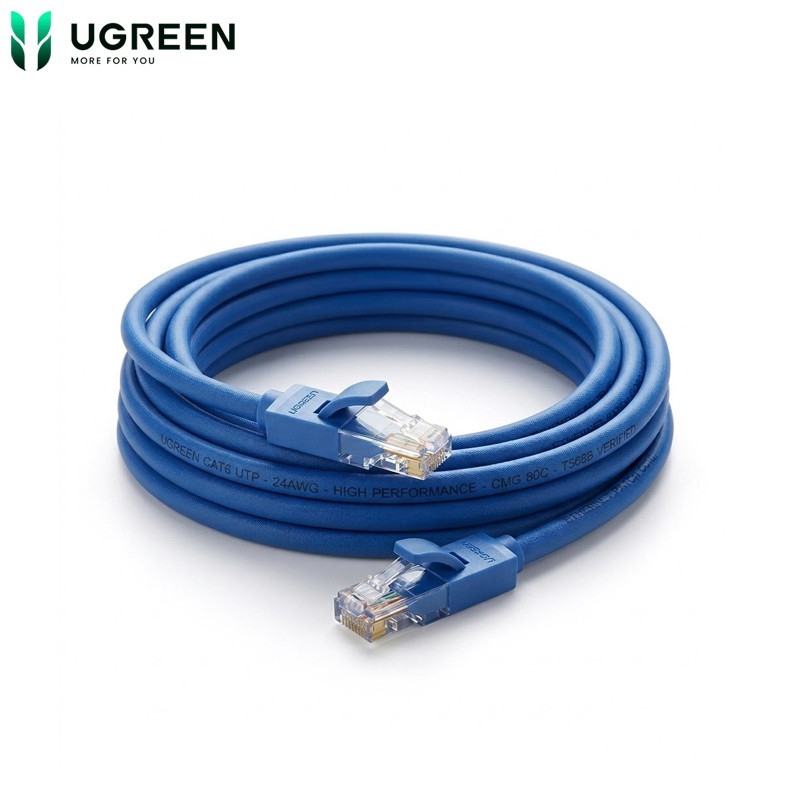 Cáp mạng đúc sẵn RJ45 Cat6 Ugreen NW102, Dây dài 1 - 5 mét, hỗ trợ băng ...