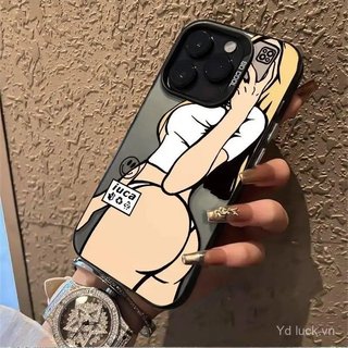 Ốp Điện Thoại Thời Trang Cô Gái Độc Đáo Ảnh Niche Sơn Bảo Vệ Thích Hợp Cho iPhone 17promax / 16pro / 14plus / 15 Chống Sốc 13promax / 12 / 11pro / xsmax / 14pro / 13 / 15plus Ốp Điện Thoại Chống Sốc