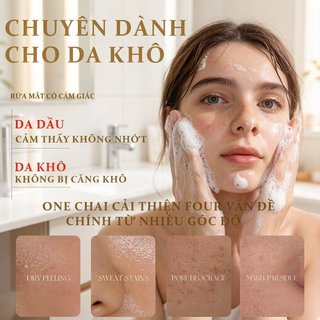 sữa rửa mặt dịu nhẹ dưỡng ẩm kiểm soát dầu không làm khô da phù hợp da nhạy cảm mọi loại da gia đình