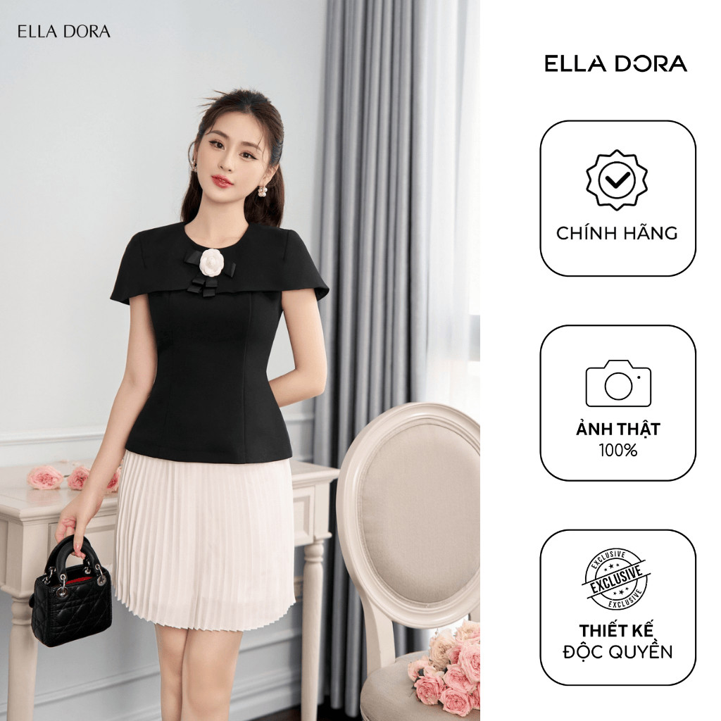 Chân váy ELLA DORA thiết kế xếp ly ngắn dáng gọn thanh lịch phong cách công sở [CLT03]