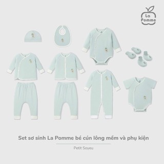 La pomme SS26.T3.2 BST sơ sinh La Pomme bé cún lông mềm - Xanh nhạt