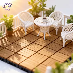 HFTOY 1 / 4 Cái 1: 12 Nhà Búp Bê Mô Phỏng Sàn Ngoài Trời Lông Mô Đun Thu Nhỏ Chống Ăn Mòn Sàn Mô Hình Mini Trang Trí Nội Thất ~