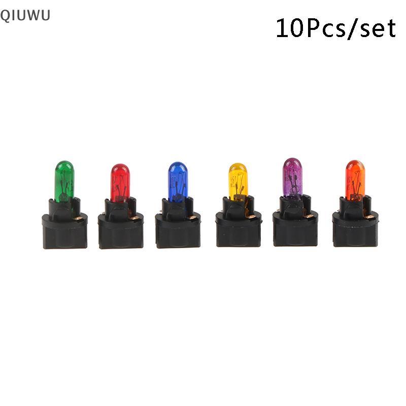 QIUWU 10 Chiếc T5.5 Bóng Đèn Led W1.2WCar Đèn Nội Thất Bảng Điều Khiển Làm Nóng Chỉ Báo Nêm Dụng Cụ Tự Động Đèn Điều Hòa Không Khí Đèn12V.