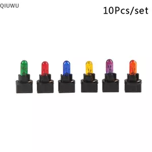 QIUWU 10 Chiếc T5.5 Bóng Đèn Led W1.2WCar Đèn Nội Thất Bảng Điều Khiển Làm Nóng Chỉ Báo Nêm Dụng Cụ Tự Động Đèn Điều Hòa Không Khí Đèn12V.