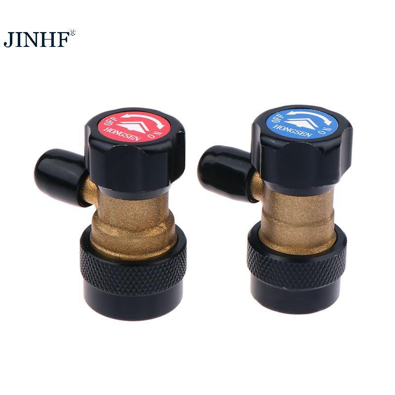 JINHF R134A Fluorated Qui Connector Adapter Tự Động AC Cao / Thấp Chất Làm Lạnh Chuyển Đổi Phụ Kiện HOT