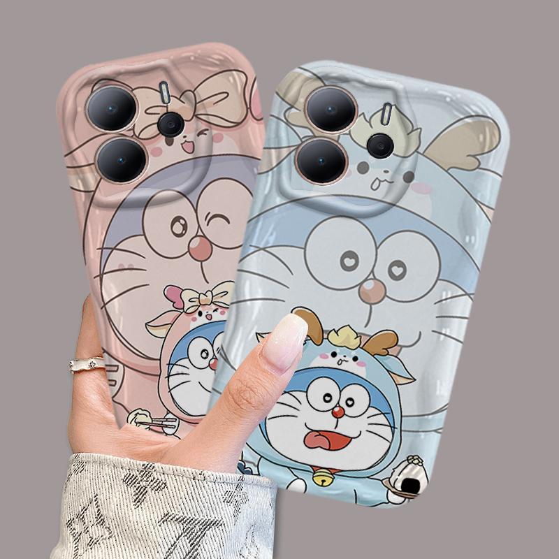 Vỏ Silicon Hoạt Hình Cho Redmi Note 14 4G 5G Sóng Mềm Ốp lưng Cặp Đôi Doremon Chống Sốc Mặt Sau