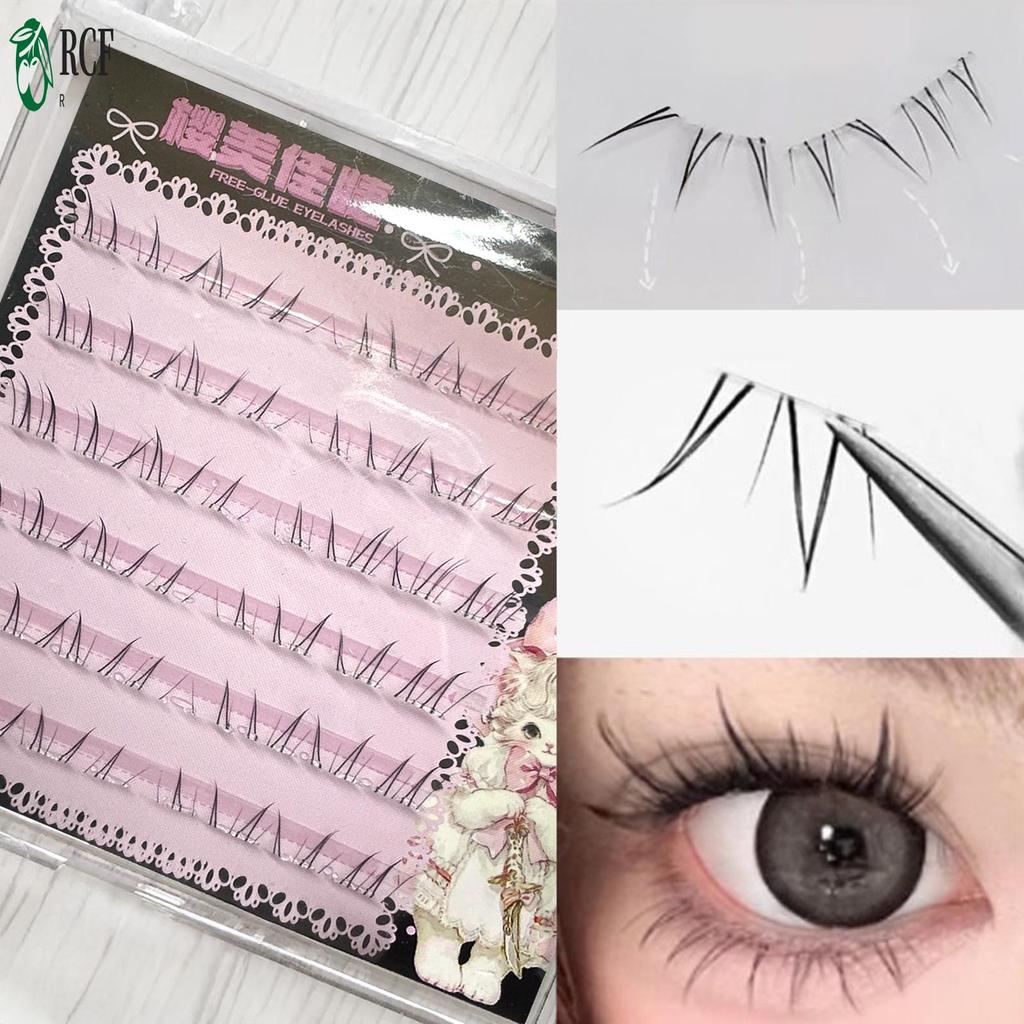 Phần mở rộng mi đáy đen 4-6mm C Curl - Cụm lông mi DIY để trang điểm làm đẹp