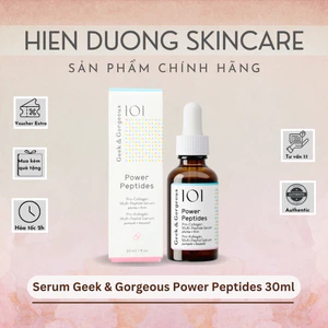 Serum Geek & Gorgeous Power Peptides 30ml | Peptide phục hồi, tăng sinh collagen, cải thiện nhăn