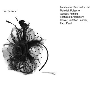Mũ Fascinator và Bộ Găng Tay Cô Dâu - Hoa Thêu, Lông Vũ Giả, Ren Phù Hợp Cho Đám Cưới