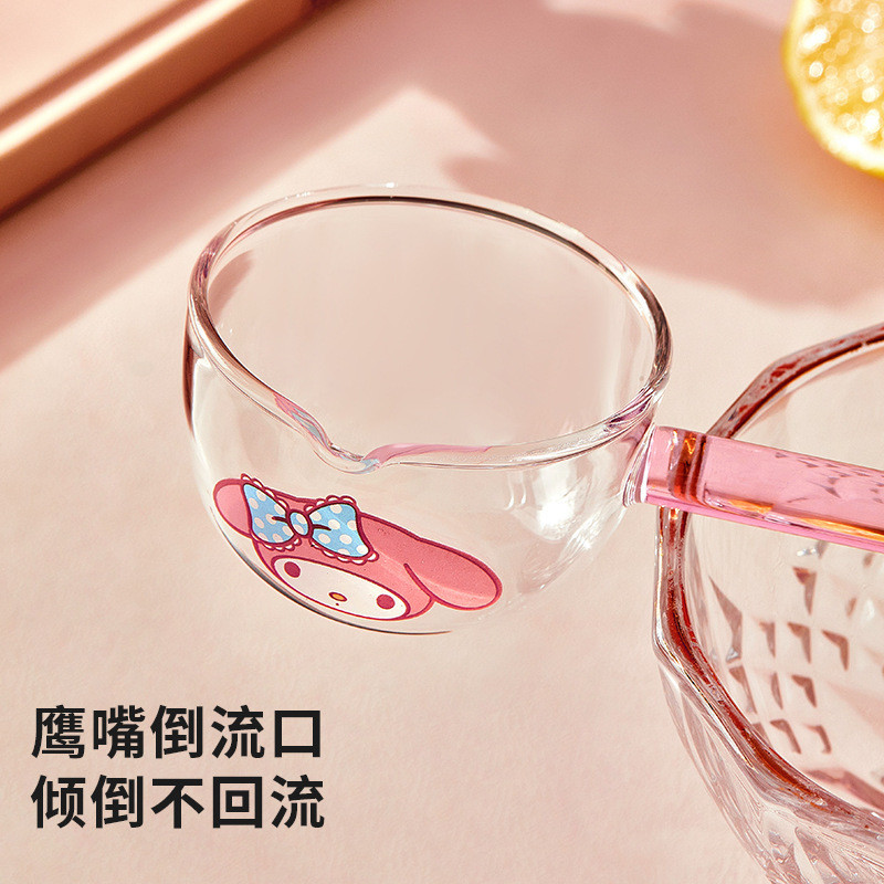 Sanrio Thìa Thủy Tinh Hộ Gia Đình Lớn Dài Tay Thìa Hoạt Hình Giá Trị Cao Ăn Thìa Uống ZTJK