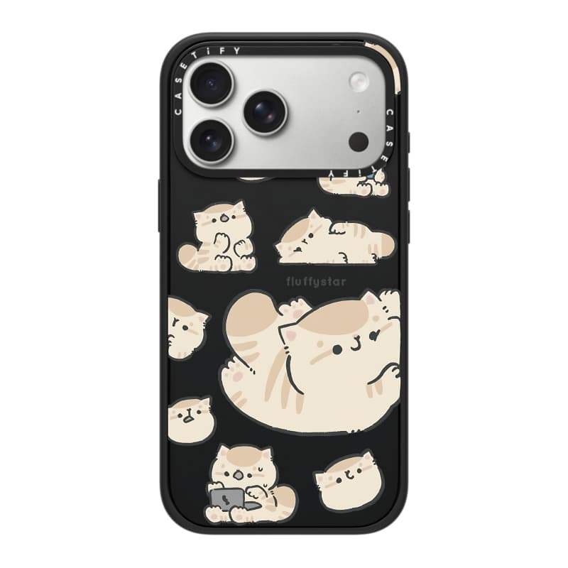 CASECASE X Cat sticker Case White Camera Ring Edition Matte Đen Cứng Hút Từ Tính Tác Động Dành Cho Apple IPhone 13 14 15 16 17 Pro Max Air Plus Có Hộp
