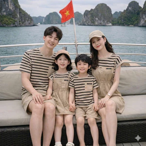 .đồ đôi gia đình chụp ảnh– đồ đôi mẹ bé phong cách Hàn cực xinh bé 8-37kg mẹ 38-80kg bố 40-95kg