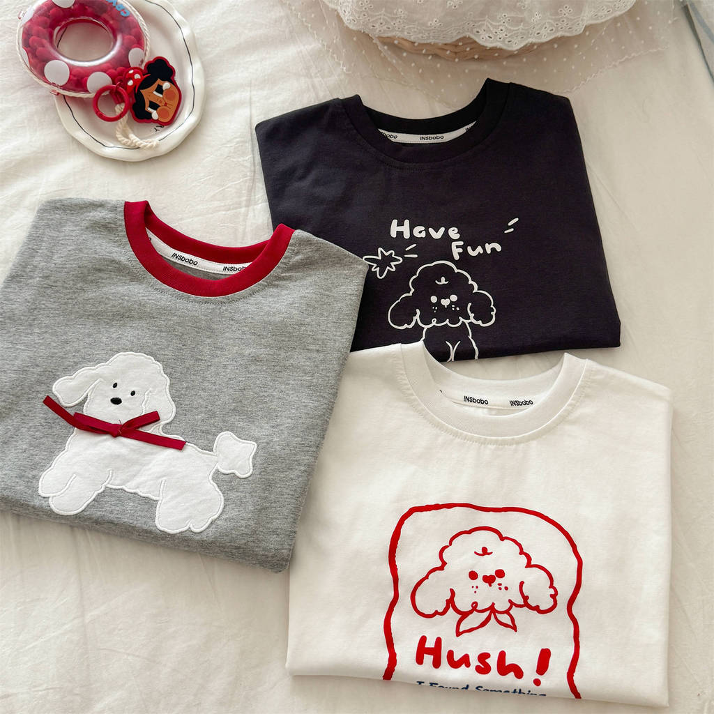 Áo thun ngắn tay in hình dễ thương mùa hè cho trẻ em Áo thun ngắn tay thông thường dành cho trẻ em