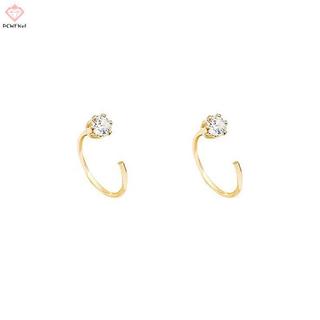 Bông Tai Hợp Kim và Pha Lê Hình Hoa Cho Nữ, Thiết Kế Septum Tinh Tế