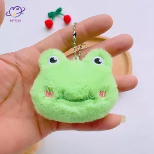 HFTOY Hoạt Hình Nhồi Bông Sang Trọng Móc Khóa Mềm Mại Dễ Thương Dòng Động Vật Thỏ Ếch Búp Bê Móc Khóa Bapa Mặt Dây Chuyền Đồ Trang Trí Bé Gái Quà Tặng ~