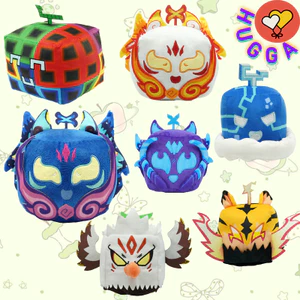 ❤HUGGA❤ Búp bê sang trọng Blox Trái Cây Kitsune Fox Box Plushie, đồ chơi cho bé trai, quà sinh nhật, trang trí