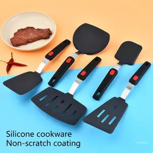Thìa silicon chống dính bền hàng đầu Dụng cụ nhà bếp Turner chịu nhiệt độ để lật trứng và thịt