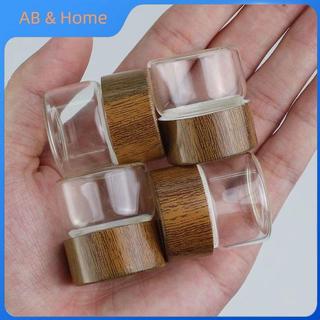 ABQ Cà Phê Đậu Ống Thủy Tinh Có Dụng Cụ Gỗ Ống Đóng Chai Bảo Quản Ngũ Cốc Bằng Gỗ Kín Kín Kín Hộp VN