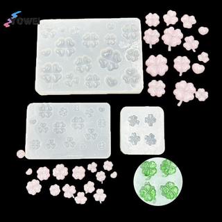 YOWEI Bốn Lá Cỏ Ba Lá Nhựa Đúc Khuôn Silicon Cho Đồ Trang Sức DIY Đồ Trang Trí Luy Tiếp Liệu Thủ Công VN