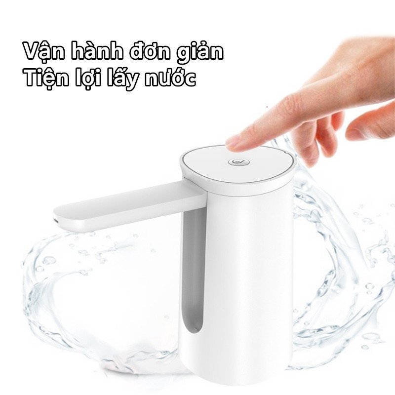 Vòi Bơm Nước Tự Động nhấn giữ 1 giây ra nước sạc Type-C chất liệu ABS phù hợp mọi bình nước an toàn