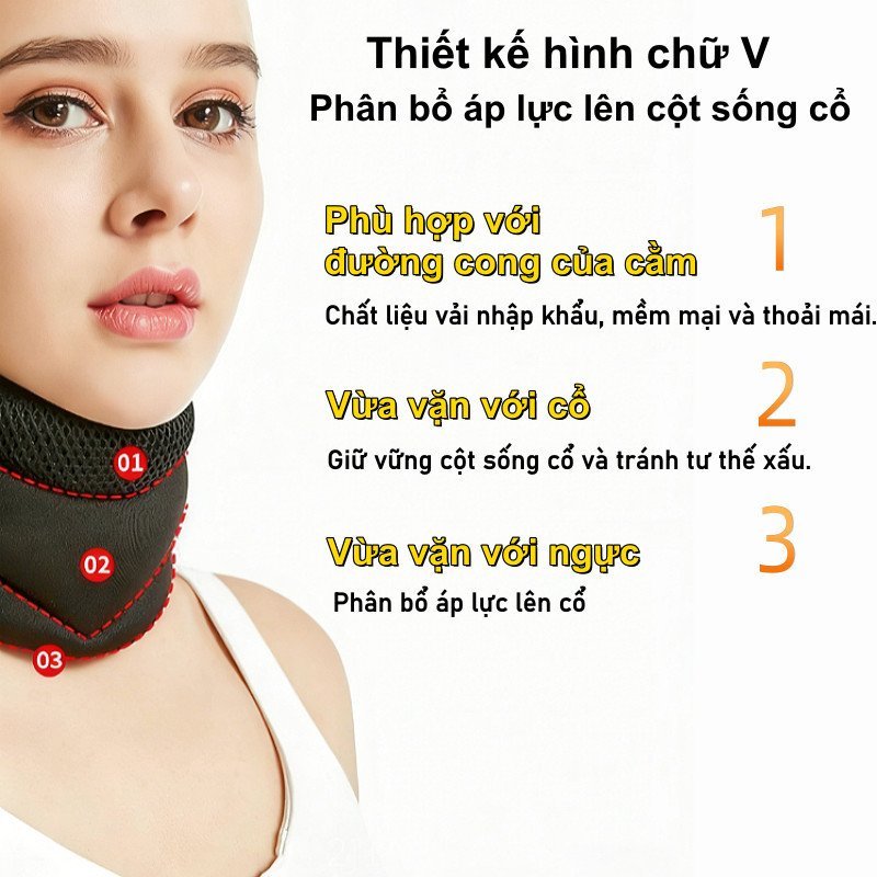 nẹp cổ hỗ trợ ổn định cột sống giảm đau cổ chỉnh tư thế cúi đầu mút xốp mềm thoáng khí thoải mái
