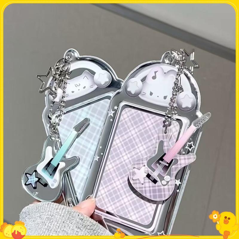 [Gengli] Túi đựng thẻ ảnh 3 Inch Mặt dây chuyền Khung ảnh Hiển thị hình ảnh Giá đỡ thẻ Móc khóa học sinh cho túi
