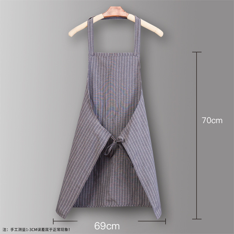 Tạp Dề Cotton Nguyên Chất Thời Trang Nhà Bếp Hộ Gia Đình 2025 Phong Cách Mới Nam Nấu Ăn Mùa Hè Mỏng Phong Cách Hàn Quốc Phục Vụ Chuyên Dụng J2RQ