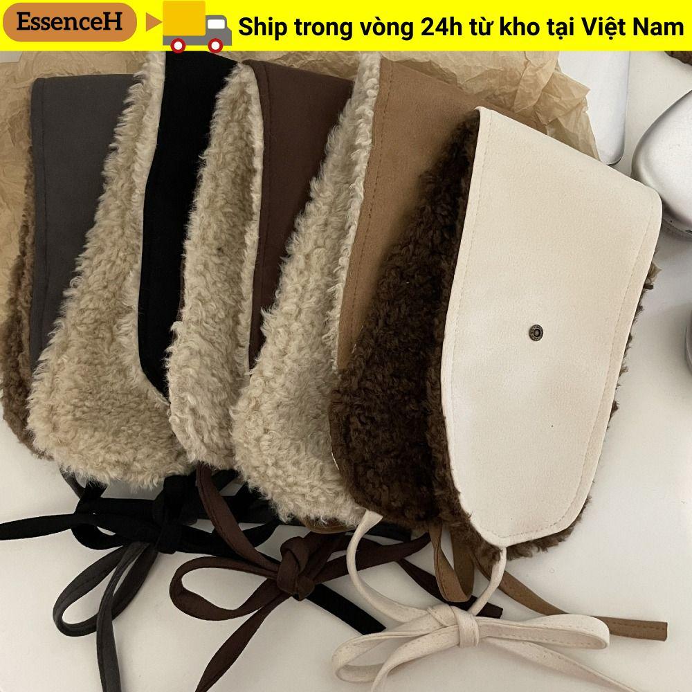 ESSENCEH Plush Earmuffs, Lambswool / Chamois Lạnh Bảo Vệ Tai, Mềm Mại Mùa Đông Ấm Áp