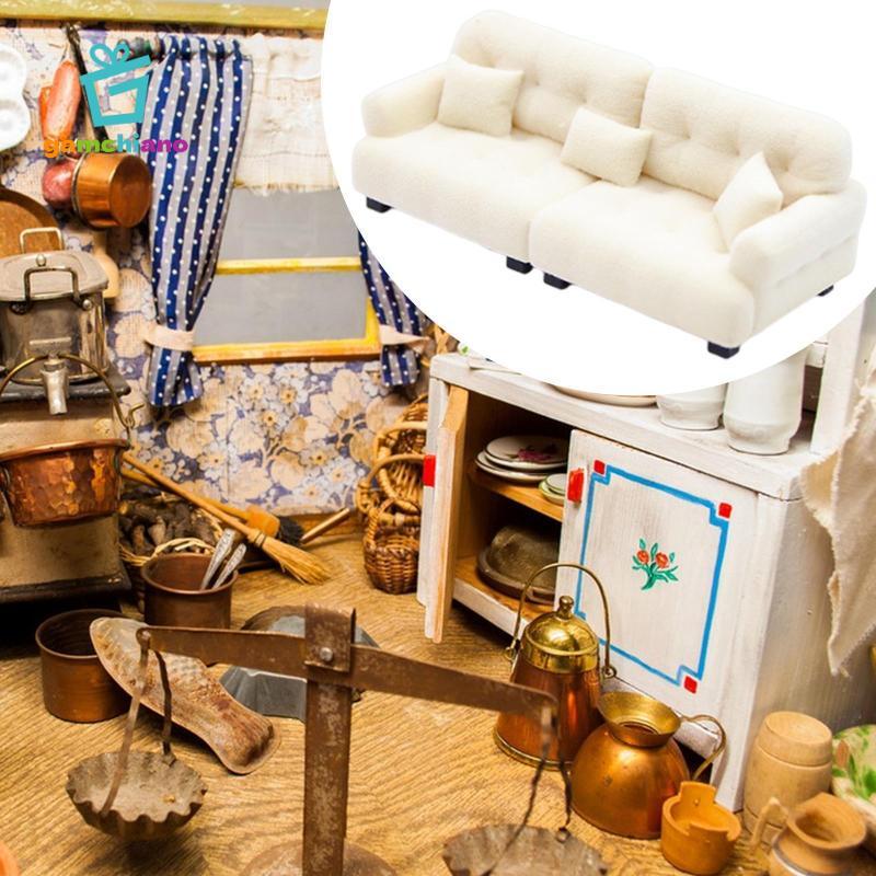 Gamchiano Mini Sofa Thực Tế Trẻ Em Giả Vờ Chơi Đồ Chơi Phòng Khách Nội Thất Mini