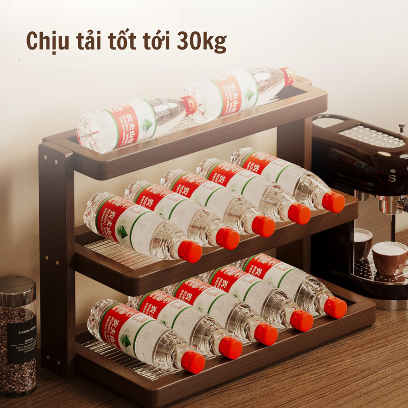 Kệ Úp Ly Cốc Để Bàn Cao Cấp Dino Bằng Gỗ Tre – Kệ Trưng Bày Nhiều Tầng, Kệ Để Đồ, Kệ Để Gia Vị Phòng Bếp, Phòng Trà