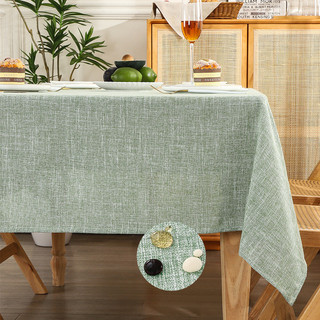 Khăn trải bàn 140x220cm vải linen giả, chống bụi, chống mài mòn, màu trơn, phong cách mới, dùng cho gia đình và cà phê