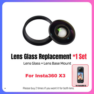 Ống Kính Kính Kính Cho Insta360 X4 X3 X2 360 Ống Kính Thay Thế Bộ Phận Sửa Chữa Vòng Gắn Cho Insta 360 X4 X3 ONE X2 ONE RS Phụ Kiện