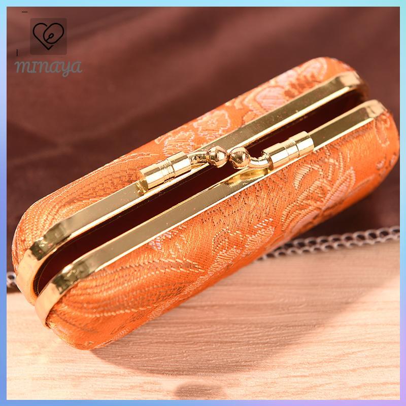 [MINAYA] Retro Thổ Cẩm Thêu Hoa Thiết Kế Hộp Đựng Son Môi Có Gương Son Môi Giá Đỡ VN