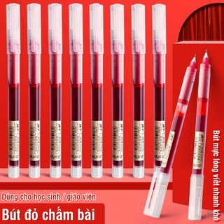 Combo 30 bút bi đỏ dành cho học tập, bút gel ngòi 0.5mm mực viết nhanh khô rõ nét dễ viết cho học sinh